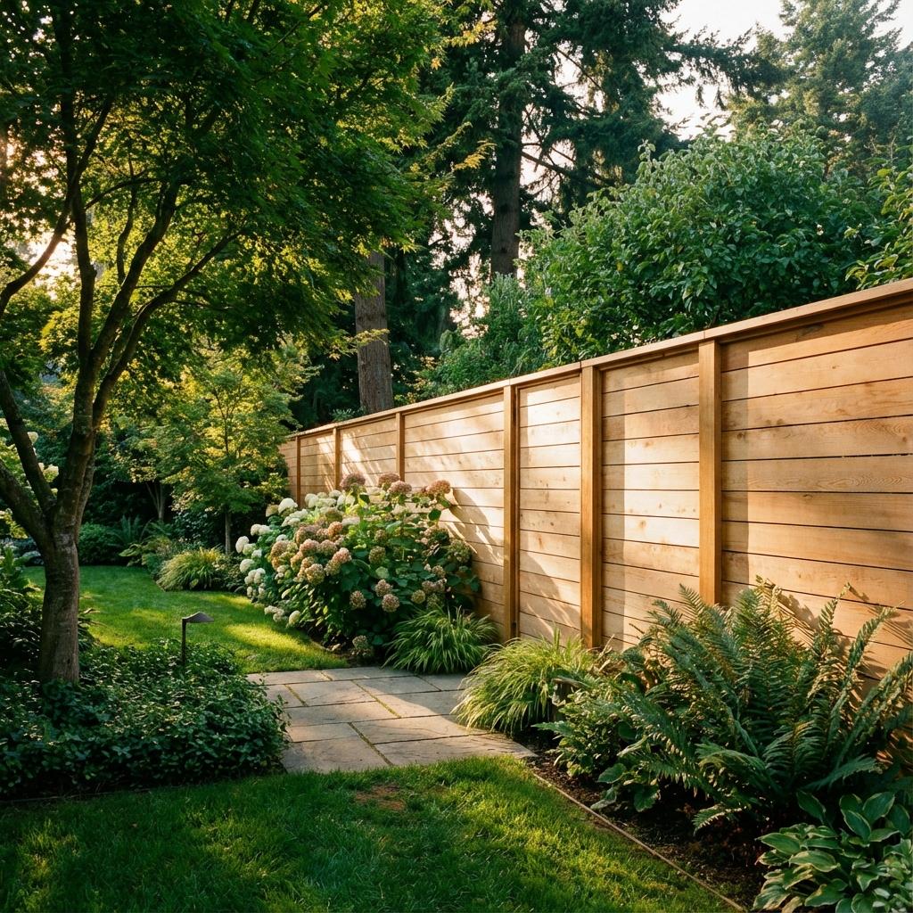Beautiful wooden fence